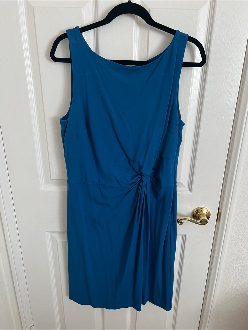 Sleeveless Teal Knot-Front Women’s Dress